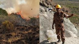 Fire ravaged a part of Mt Longonot National Park.